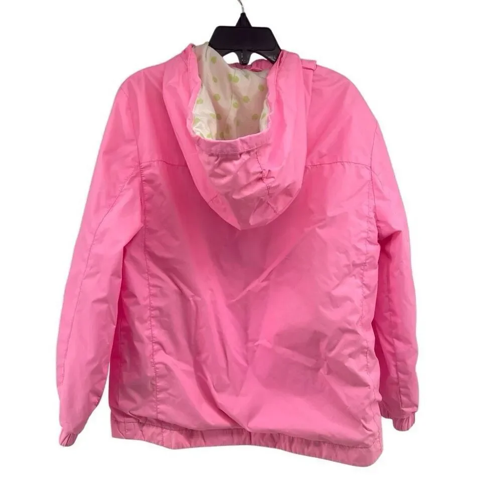London Fog Girls Pink Hooded Packable Lightweight Water Resistant Jacket Size 7